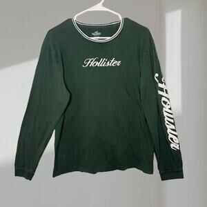 Hollister Long Sleeve Logo Tee – Green (Men’s L)